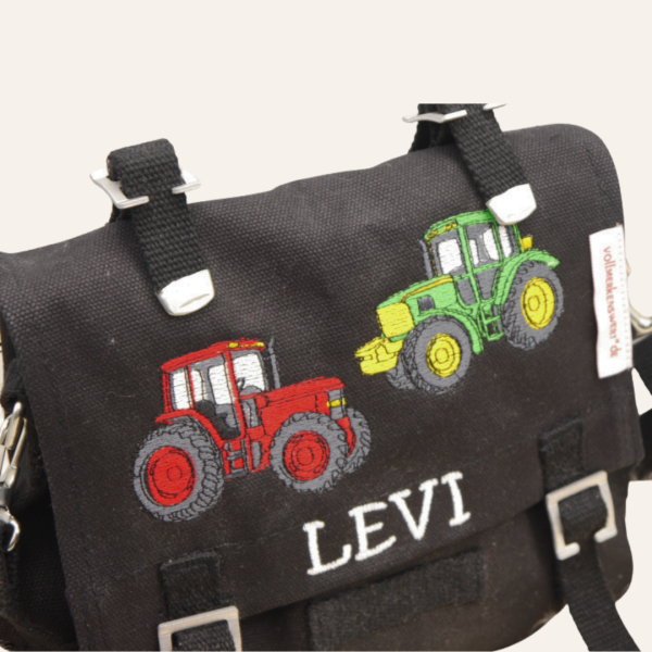 Canvastasche "Levi" + 2 Traktoren bestickt individualisierbar -Ausstellungsstück- - sofort lieferbar -